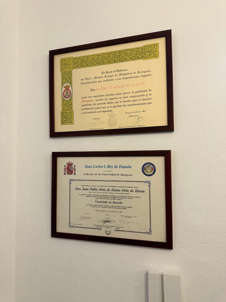Diplomas de Abogados en Zaragoza